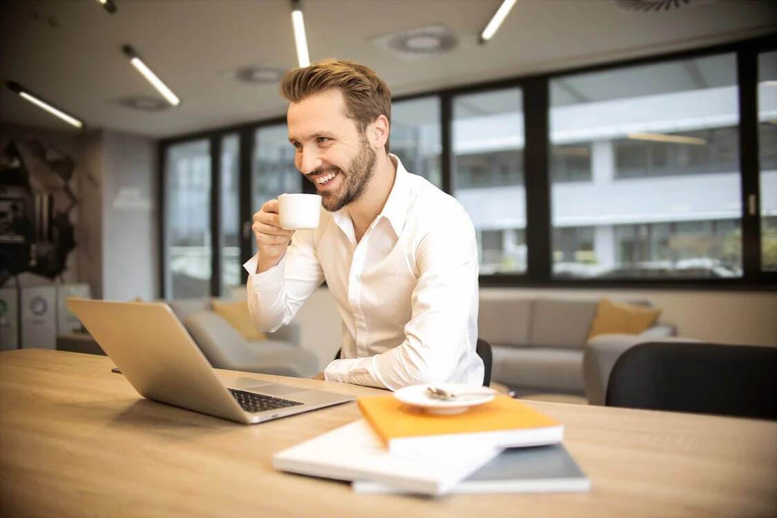 A man in a white shirt