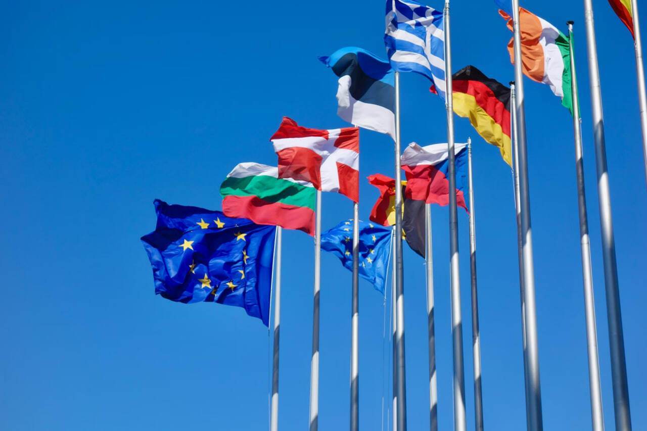 European Union flags